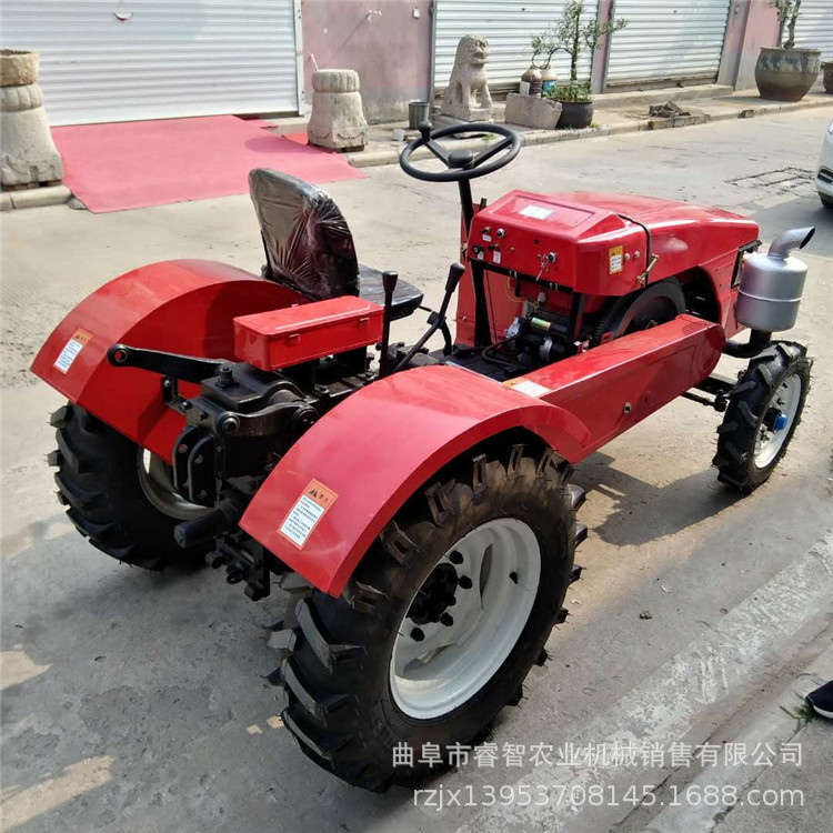 四驱低矮型小四轮旋耕机果园开沟施肥喷药设备