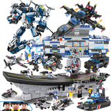 (Трансграничная торговля), lego, конструктор, авианосец, игрушка, полиция, DIY, обучение