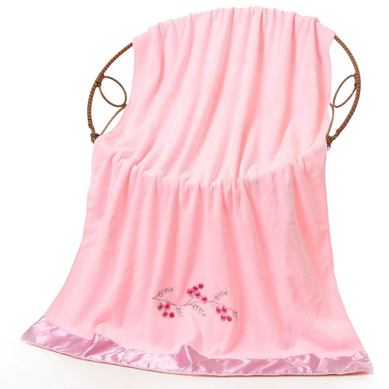 Полотенце, быстрое высыхание влажные салфетки для умывания лица, 400 грамм, с вышивкой, впитывает воду, увеличенная толщина