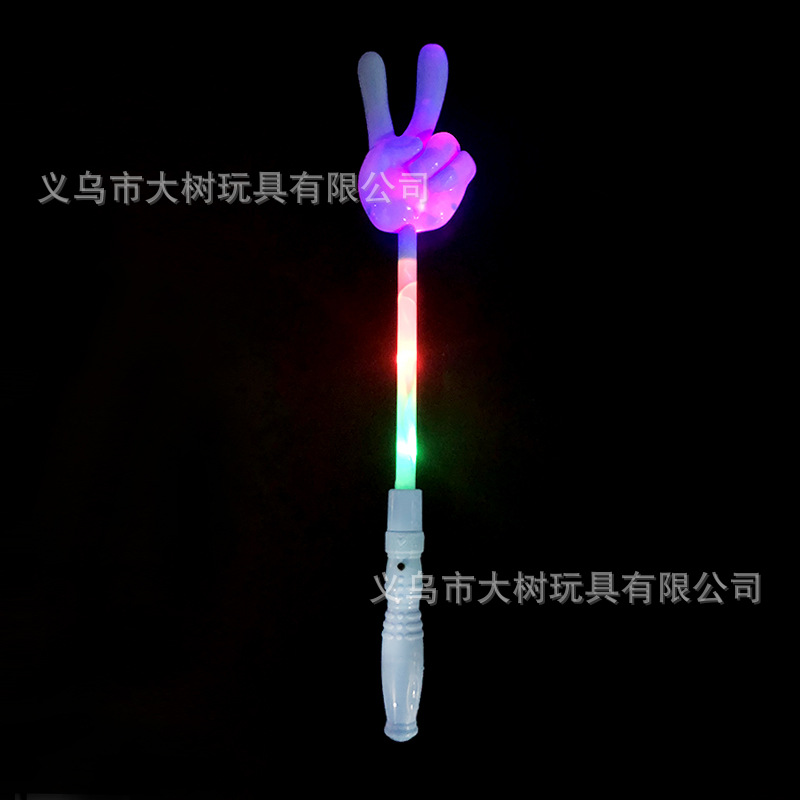 Luminoso Victoria gesto forma Flash Stick pulgar forma palo de luz corona flash palo de juguete al por mayor