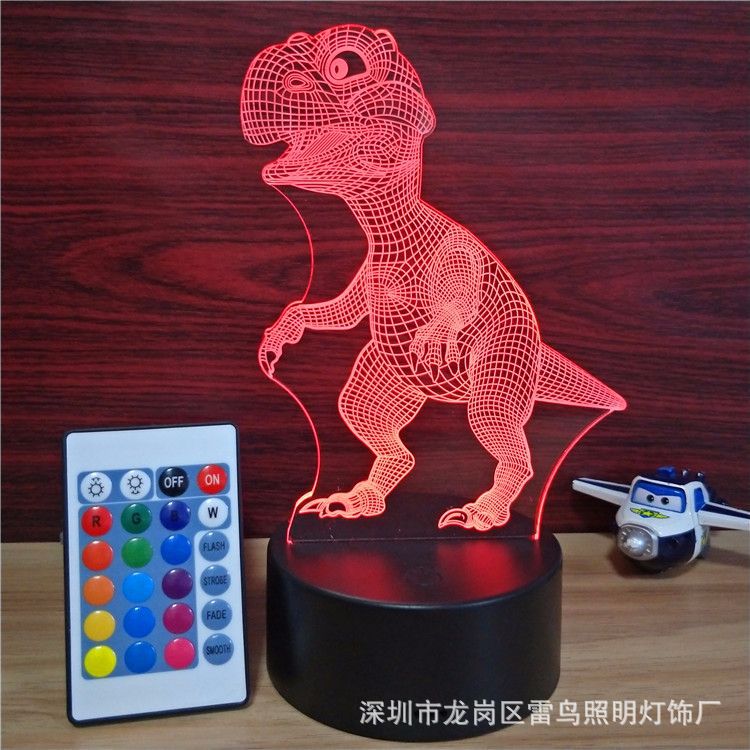 USB 5V充电触摸调光 RGB七彩光 遥控调光台灯 3D台灯 LED小夜灯