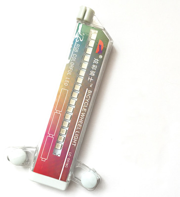 厂家销售炫彩骑士山地车灯全彩20变闪花字自行车风火轮D016C|ms