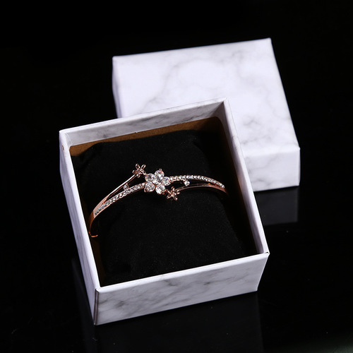 Factory direct supply of creative marble printed gift boxes, ring jewelry heaven and earth cover cartons, customized wholesale packaging boxes