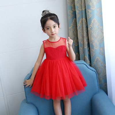 2018 mùa hè mới cô gái ăn mặc Hàn Quốc công chúa ăn mặc 61 nhà sản xuất trang phục một thế hệ của trẻ em ăn mặc mùa hè