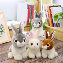 三色仿真兔子布娃娃女孩小白兔玩偶幼儿园表演道具儿童生日礼物