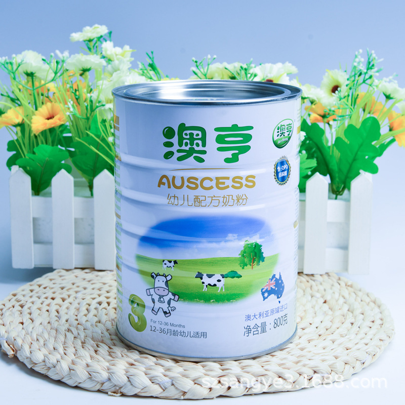 厂家专业马口铁奶粉罐 圆形焊接奶粉铁罐 密封性好印刷漂亮