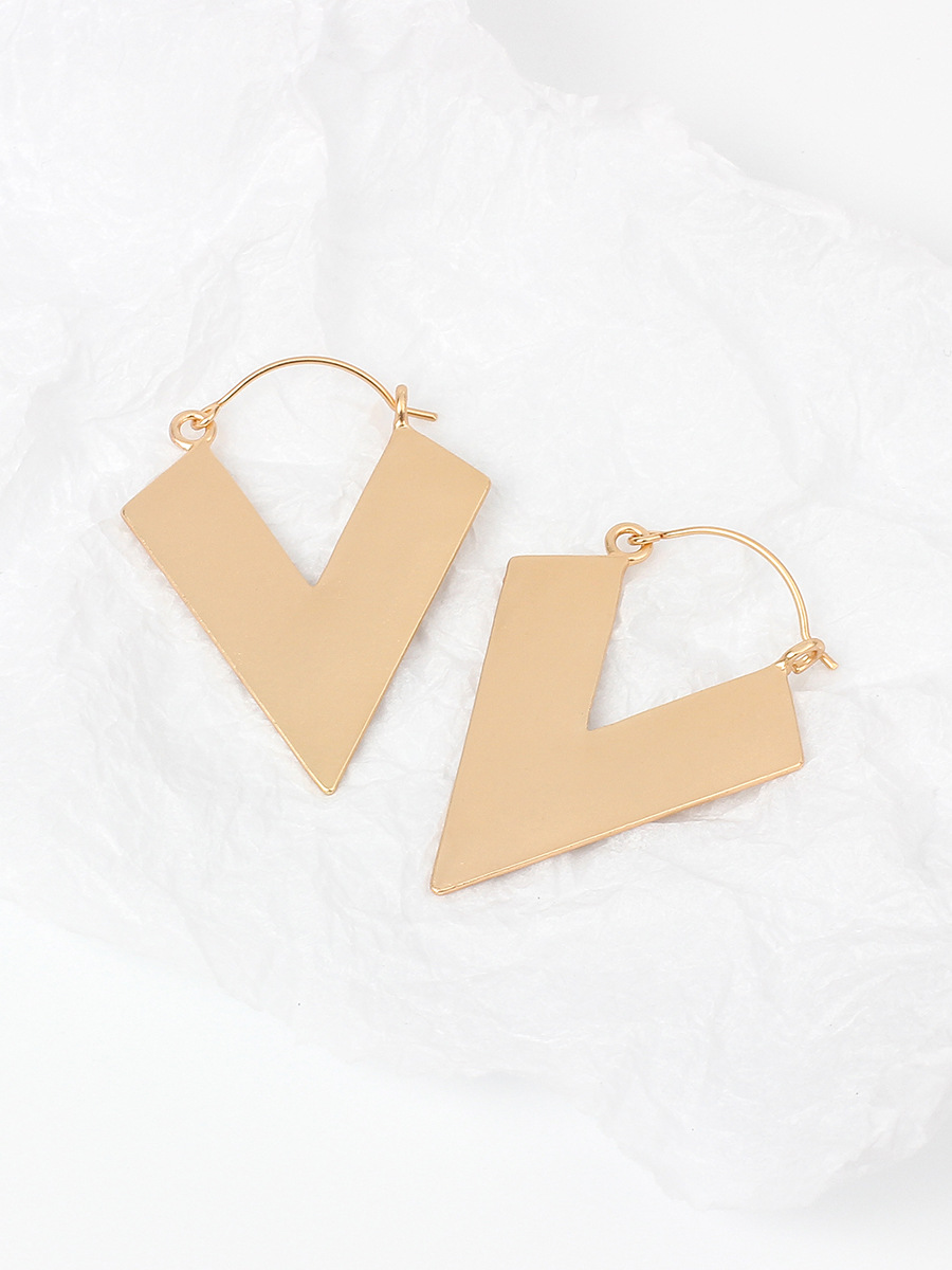 Plating Design Hot Selling Simple And Beautiful Triangle Irregular Pattern Earrings Wholesale