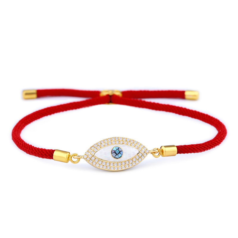 Copper Korea Geometric bracelet  Red rope alloy  Fine Jewelry NHAS0423Redropealloypicture6