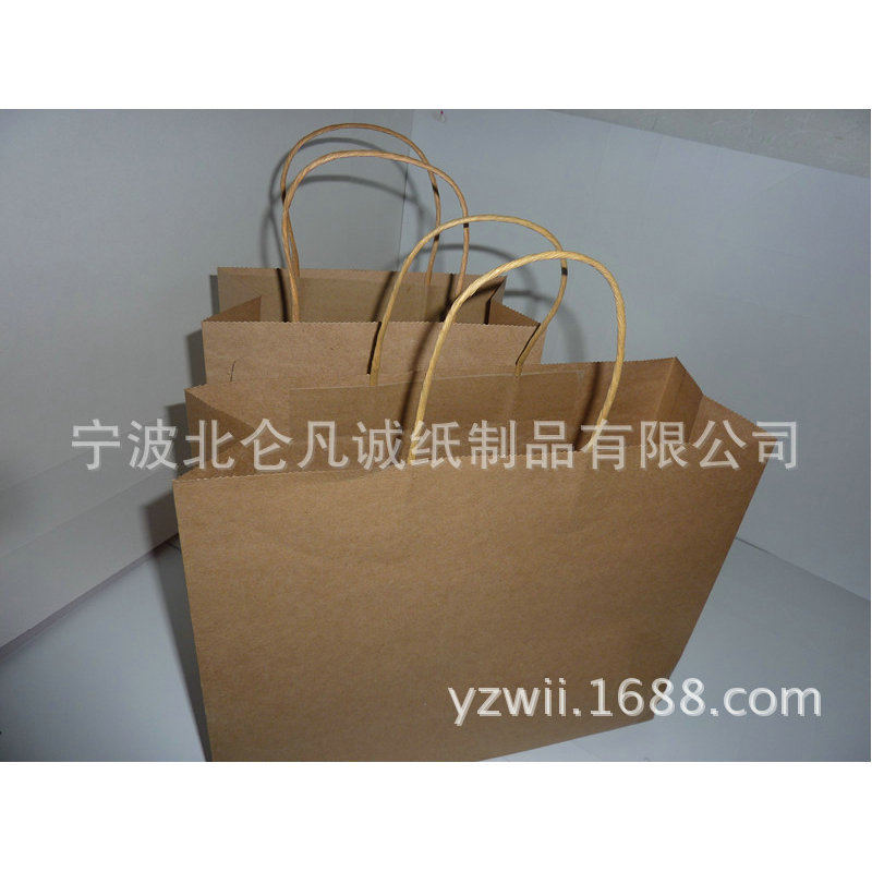 厂家销售 宁波北仑牛皮纸手提袋    礼品袋