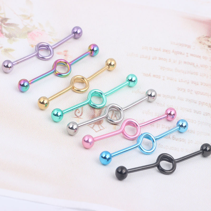 Labret piercing jewelry detail image