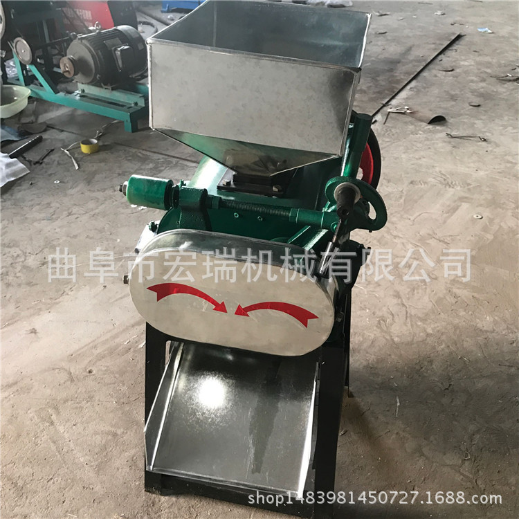 花生碎机器价格 熟花生米切碎机图片粮食加工设备3是1宏瑞HR12-20