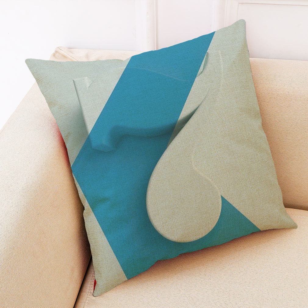 亚马逊 eBay 跨境热销创意数字棉麻抱枕套 汽车抱枕 来图批发定制