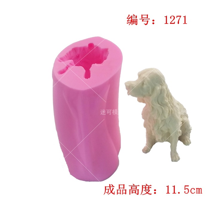 Tridimensional mousse molde de silicona helado pastel arena perro 3D pastel molde de silicona molde para hornear