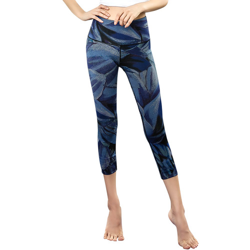 European and American new digital jacquard yoga pants for women high-waisted sports running outdoor fitness pants seamless yoga tights