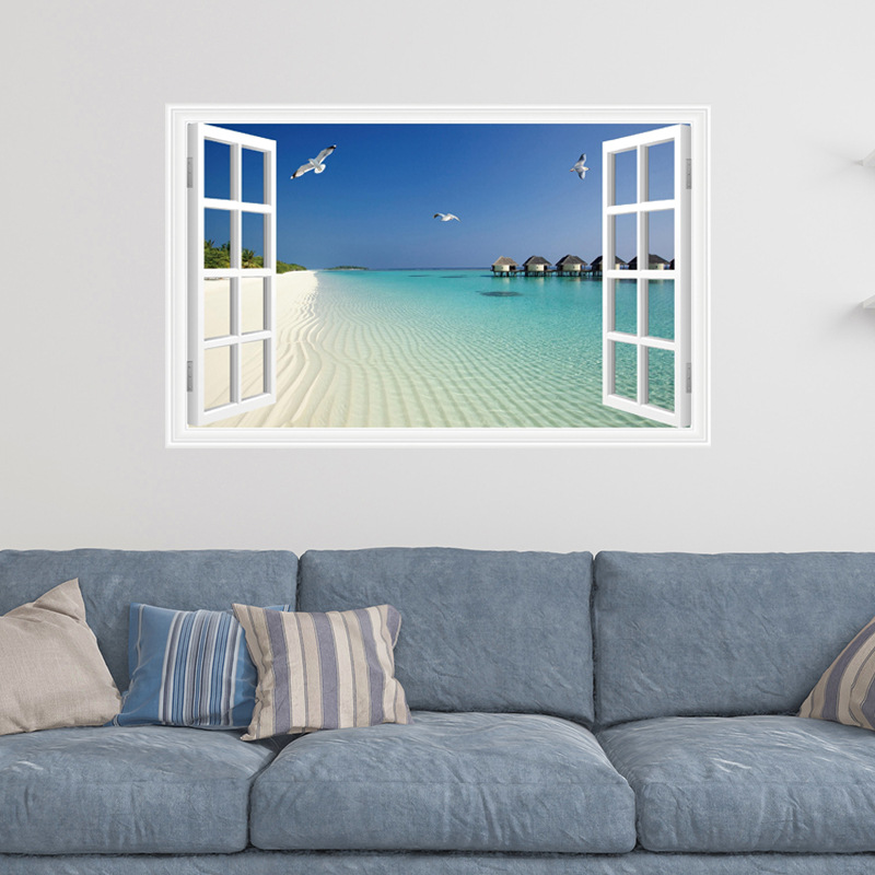 New Fake Window Scenery Wall Stickers display picture 5