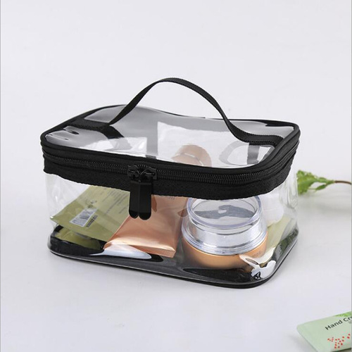 New transparent makeup storage bag pvc transparent color waterproof large and small travel toiletry bag wholesale