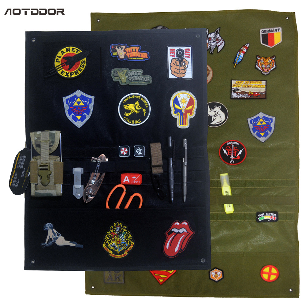 二代魔术贴章徽章收纳展示海报EDC战术收纳板臂章整理布挂墙展示