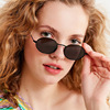 Trend glasses solar-powered, retro fashionable metal sunglasses suitable for men and women, Korean style, internet celebrity, European style