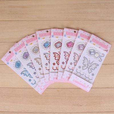 customized Diamonds originality diy children Reward Cartoon Pearl Mobile phone shell Cosmetic box decorate Sticker