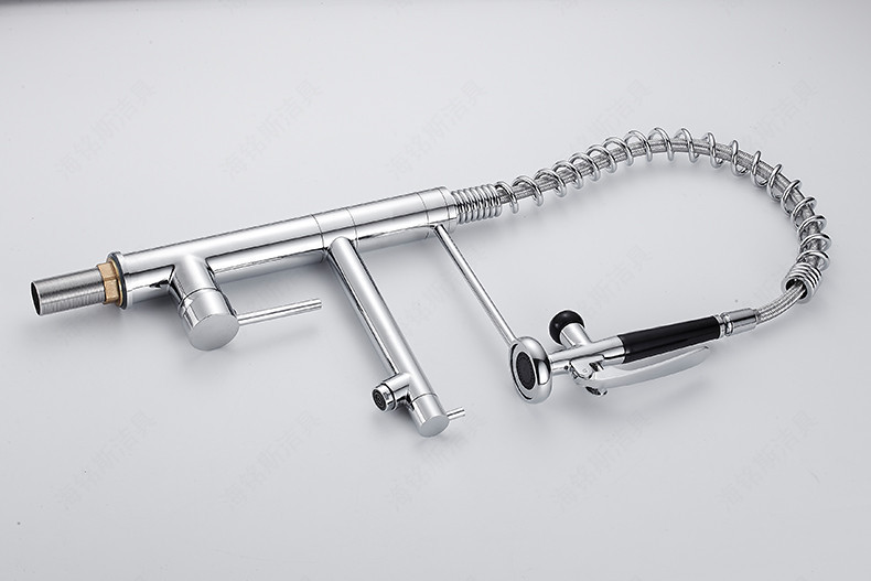 Haimingsi Spring high-end kitchen faucet, pull-out sink, vegetable washing faucet, dual water outlet for cold and hot water, 9125 Application Scenario
