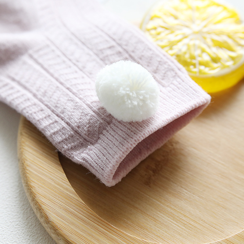 Nuevos calcetines para bebés de otoño e invierno que dispensan antideslizantes sin hueso boca suelta bebé recién nacido 0-1 años de edad bola calcetines de algodón para niños