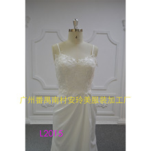 吊带新款收腰缎布裙包臀性感婚纱2019新款