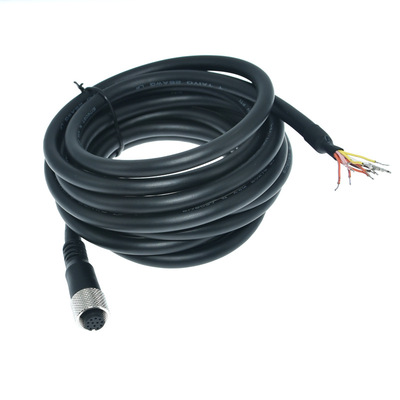 Industry Camera power line M12 Air plugs 6-cell 8-core 12 pinhole Power Line External trigger