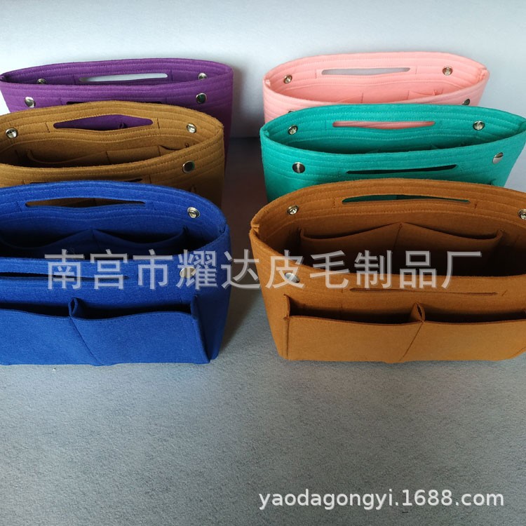 厂家定做毛毡包毛毡化妆包中包收纳包整理包内胆包可加loge