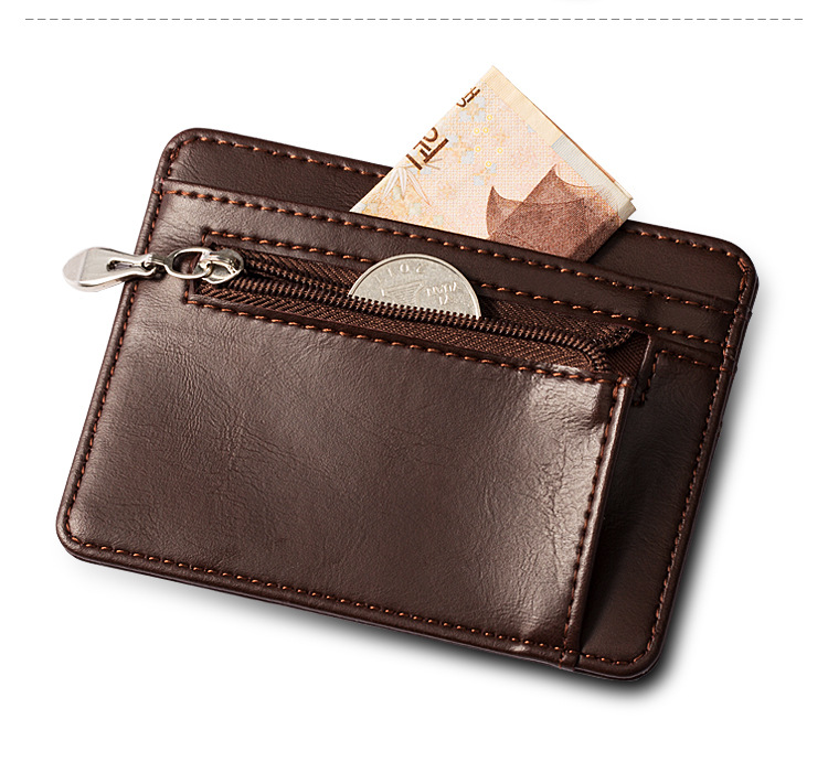 Korean Multi-card Bank Short Men's Ultra-thin Buckle Portable Business Bus Card Holder Wholesale display picture 8