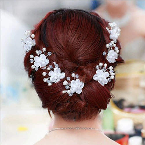 Gauze hair accessory for bride