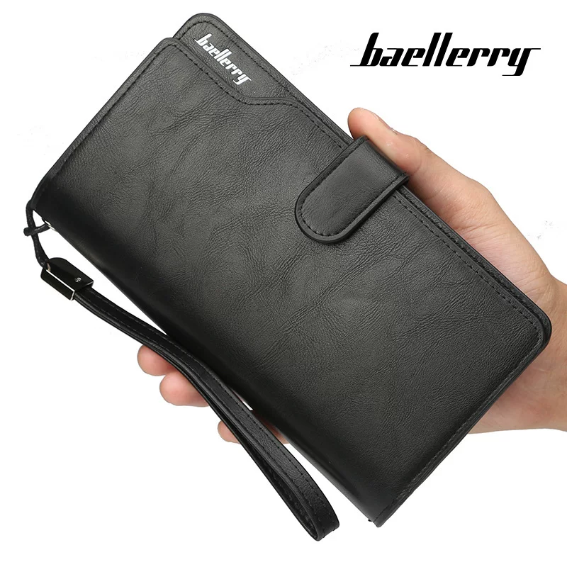 Мужской кошелек Baellerry, маленькая клатч-сумка на молнии, корейский стиль, стиль высокого качества