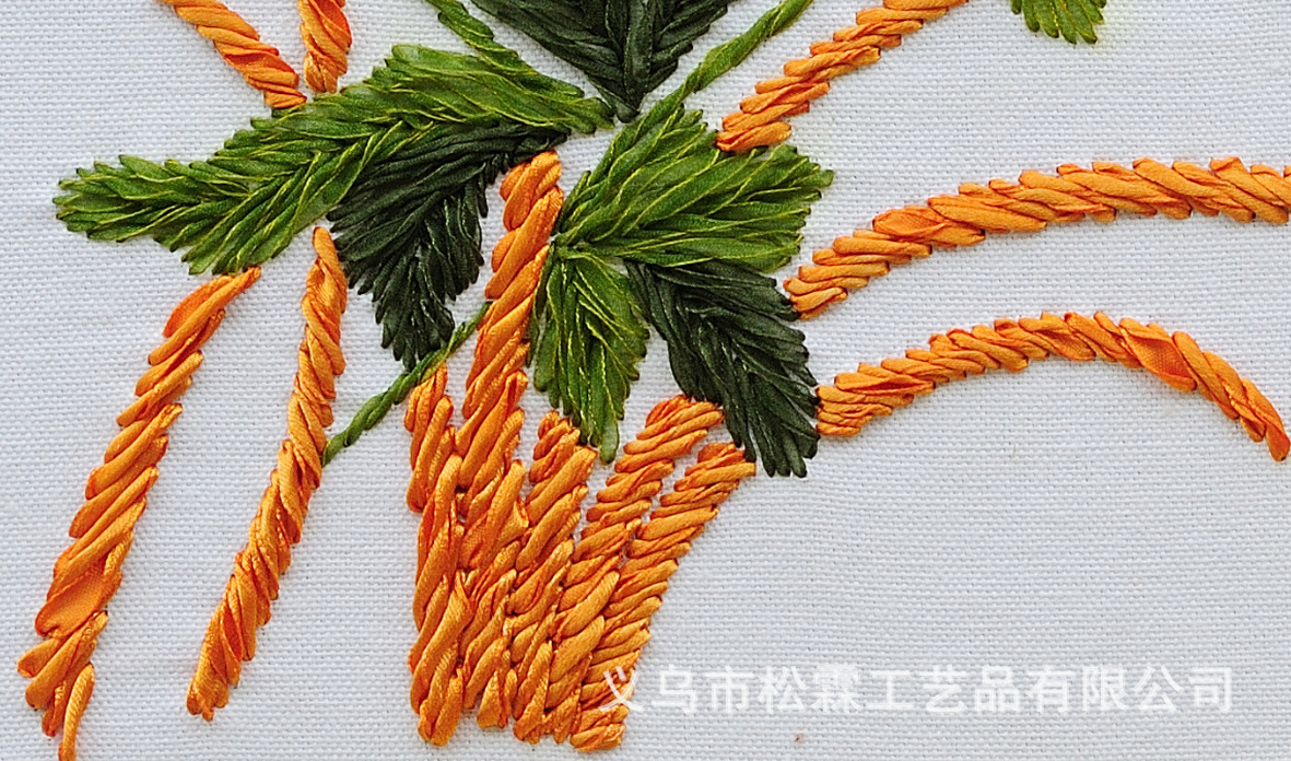 Oujin fábrica cinta bordado hecho a mano DIY niño estudiante hecho a mano flor temporada chica bordado DIY punto de cruz