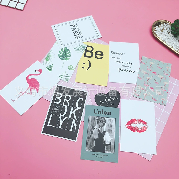 Новая Двусторонняя шикарная открытка с Фламинго в японском и корейском стиле INS, лидер продаж, с двусторонней открыткой