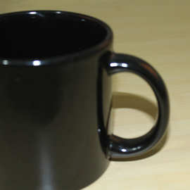 工厂直销新款大号 黑色亮光陶瓷杯马克杯 简约经典色釉水杯mug