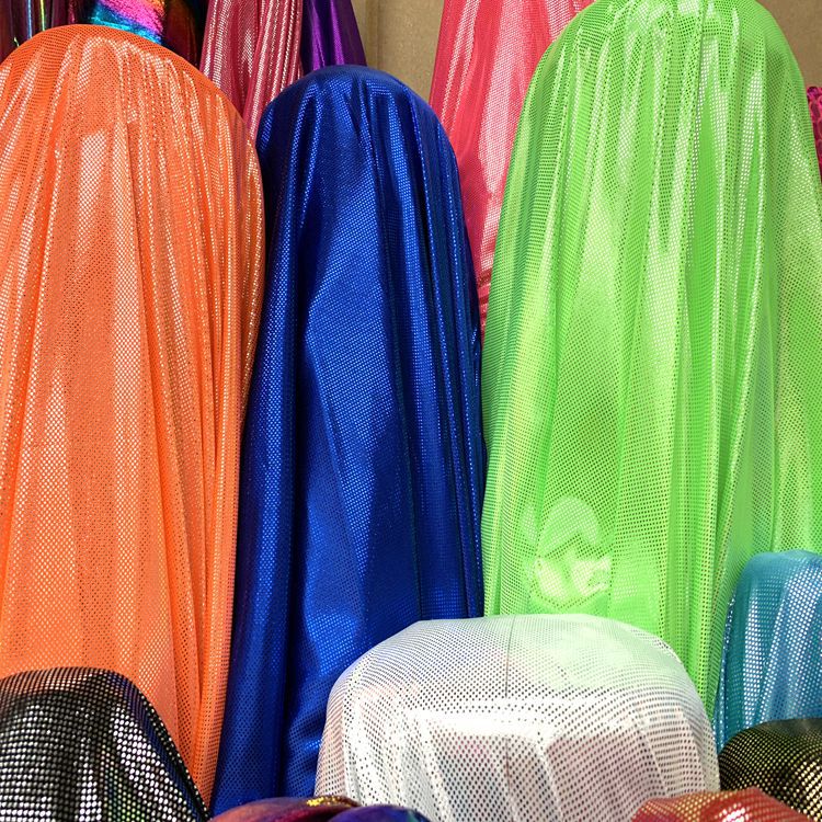 涤纶金布面料表演服饰品玩具纺织工艺品圣诞礼品细点子烫金布料