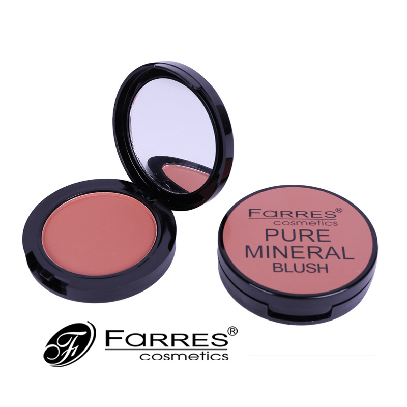 新款时尚专业Farres哑光4色胭脂腮红裸色 彩妆盘跨境美妆腮红批发