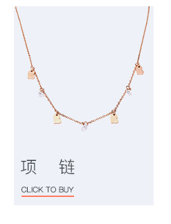 New Product Star Korean Version Of Zircon Simple Stainless Steel Clavicle Chain Necklace For Women display picture 3