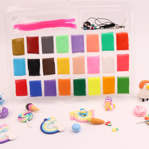 32-color set soft modeling clay children's paint clay polymer clay toy erasable modeling clay 12 colors 24 colors soft modeling clay