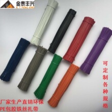 广东深圳金泰丰兴厂家 供应浙江江苏环 包塑胶铁丝扎线 包胶扎带