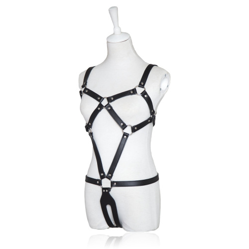 Factory store leather sexy underwear with open breasts, flirting underwear, flirting toys, couple sex products, body restraints