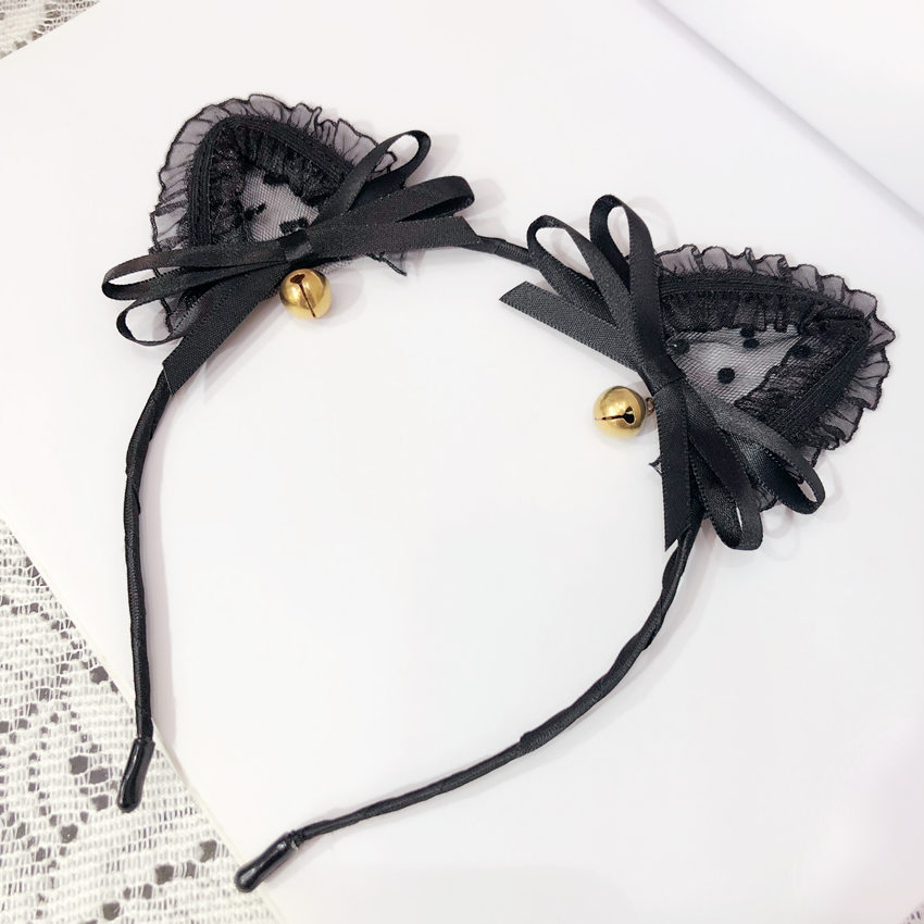 Lace  Bow Knot  Cute Bell Headband display picture 3