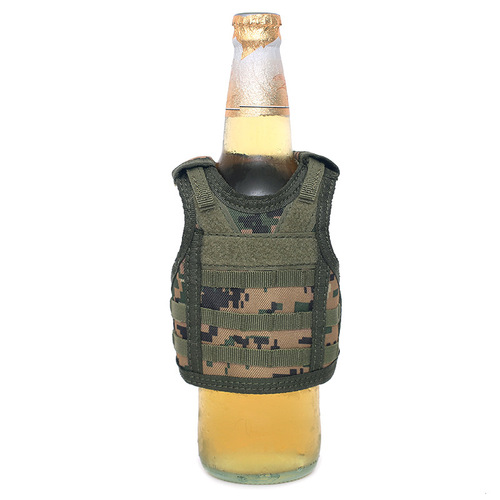 Mini vest for outdoor military fans, personalized molle bar decorative vest, mini vest for drinks and beer