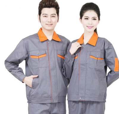 Polyester cotton technology coverall workshop factory work clothes machining customized Reflective