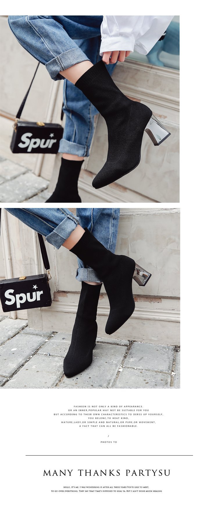 Bottes femme en Tissu - Ref 3355537 Image 16