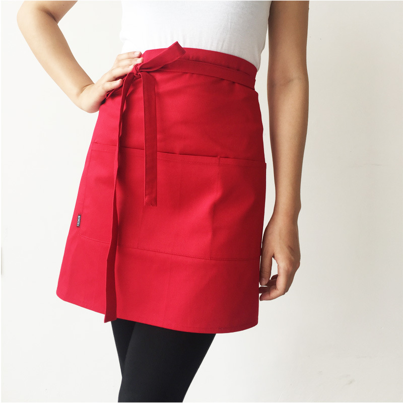 Moda coreana medio delantal trabajo cafetería chef Restaurante Camarero cocina supermercado logotipo personalizado
