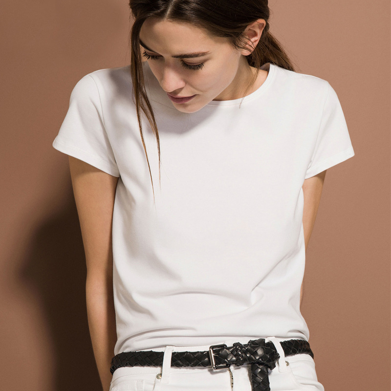T-shirt femme EUEMXT en Coton porcelaine glacée - Ref 3433808 Image 1