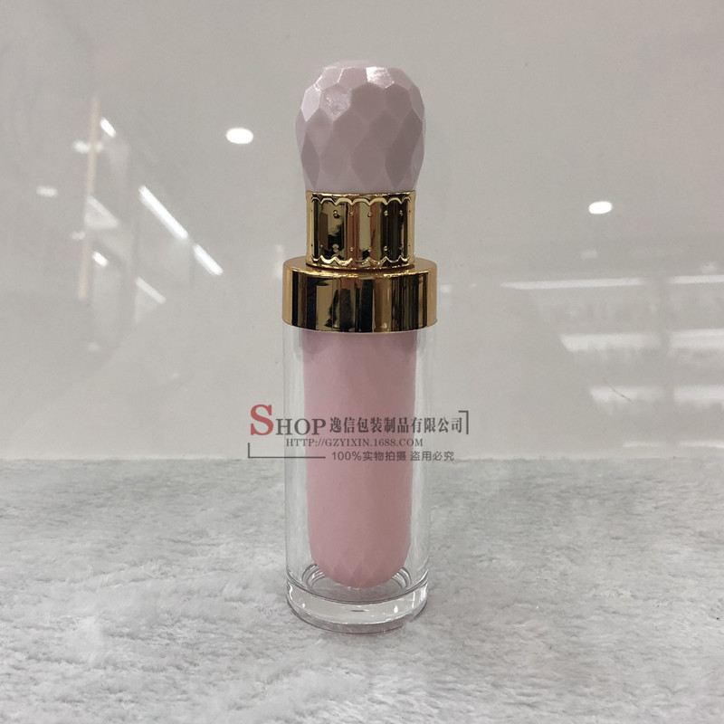 定制亚克力30ml钻石盖乳液瓶 蜂窝圆盖粉色精华瓶 高档护肤瓶