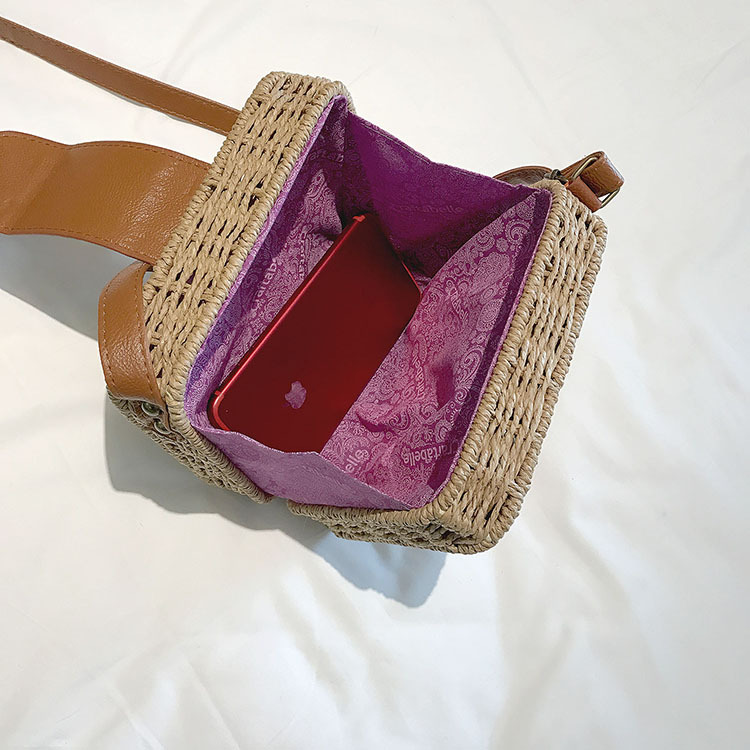 Summer New Beach Straw Bag Seaside Leisure Holiday Small Square Bag Woven Bag Wholesale display picture 2