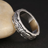 Retro ring, accessory suitable for men and women, wholesale, silver 925 sample