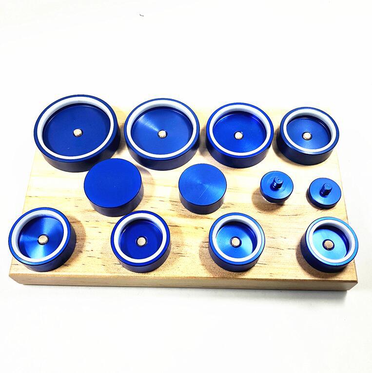 钟表维修工具 开关手表压外圈 12粒盒装压外圈压盖机磨具含尼龙圈